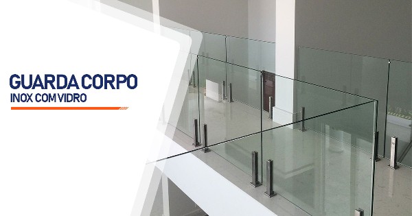 Guarda Corpo de Inox com Vidro  Rio de Janeiro